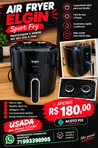Flyer da Air Fryer Elgin Sport Fry