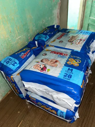 Fraldas Turma da Mônica M - 6 Pacotes Lacrados | 168 Fraldas