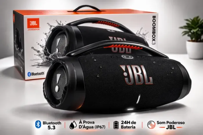JBL Boombox 3 Original - Potente, Bluetooth, Bateria Longa - Excelente Estado