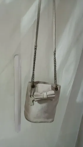 Bolsa camurça bege alça 