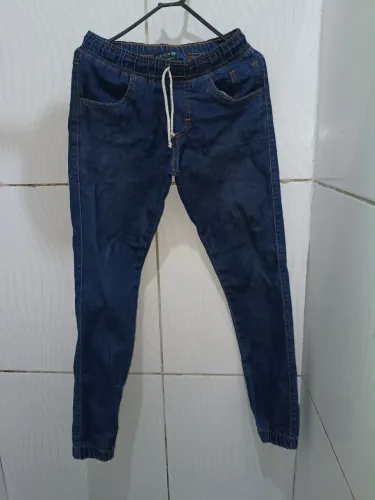 Calça Jogger Jeans Juvenil Meninos 14 anos