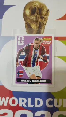 Figurinha Sticker Extra Erling Haaland Panini FIFA World Cup 2026 - Raro