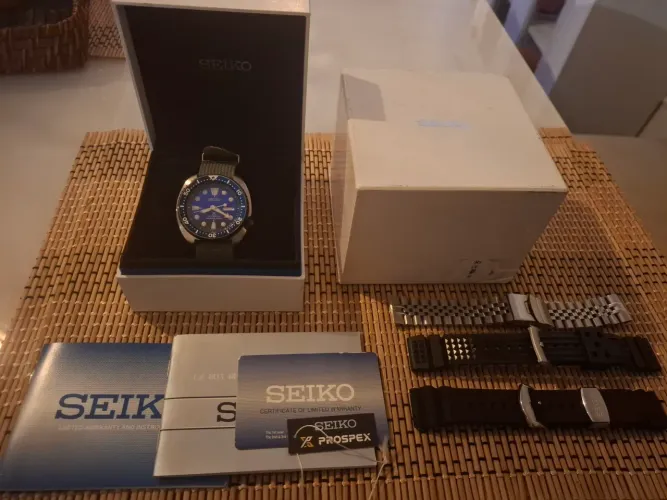 Relógio seiko turtle prospex save to ocean
