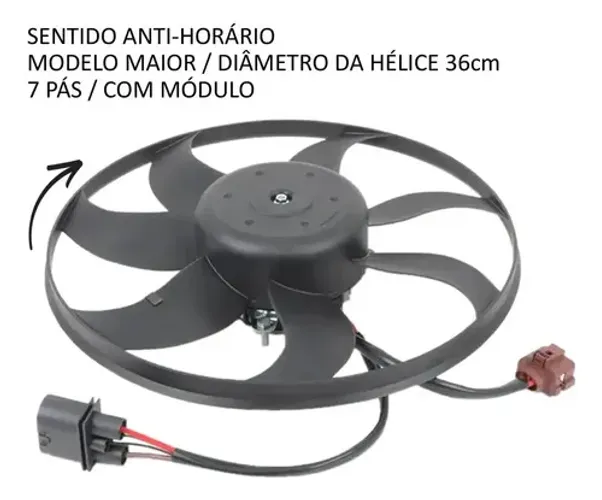 Ventoinha Do Radiador Maior Vw Jetta 2.0 Tsi 2011 2012 2013