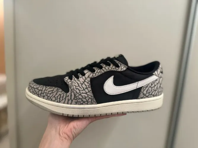 Tênis Air Jordan 1 Low SE "Black Elephant" - Original | Tamanho 40