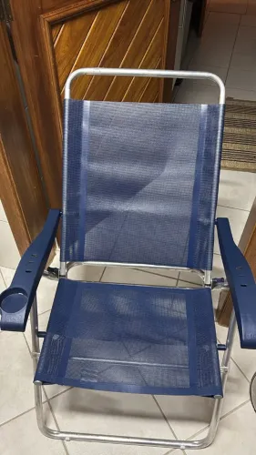 Mor - Cadeira Reclinável Alumínio 4 Posições Boreal Azul Marinho