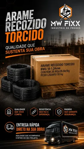CAIRA DE ARAME RECOZIDO BWG 18 DUPLO TORCIDO