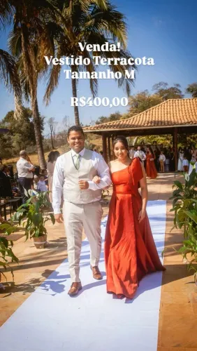 Vestido de Festa Terracota 