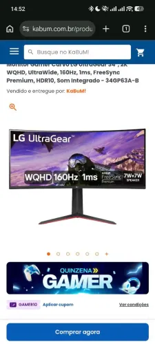 Monitor 34 ultra wide gears lg