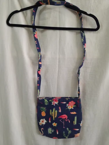 Bolsa tira colo flamingo 21cm x 18cm