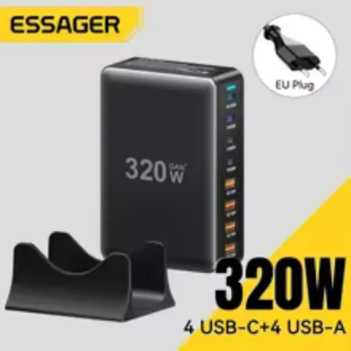 BASE CARREGADOR DE MESA ESSAGER 320W 8 PORTAS 