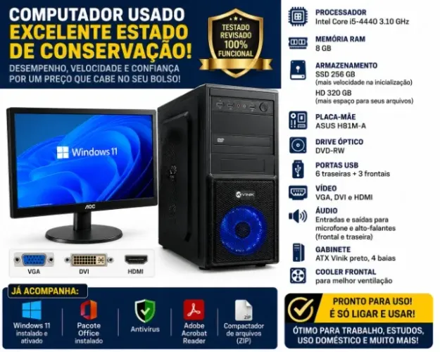 Computador Intel Core i5-4440 3.10 GHz