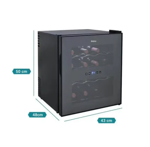 Adega 16 garrafas lindo espelhado novinho Philco