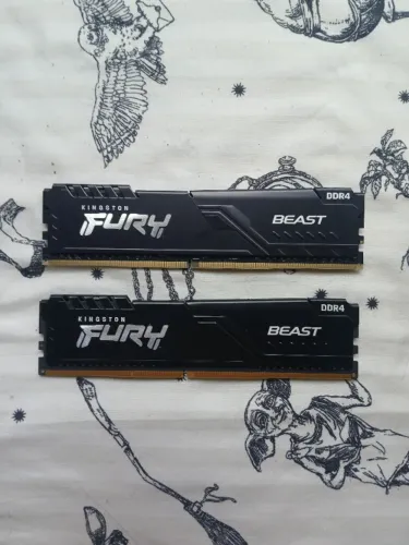 Memória RAM Kingston Fury Beast, 16GB, 3200MHz, DDR4 (8 gb cada total de 16gb)