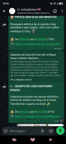 BOT para postagens em Grupos de Achadinhos 