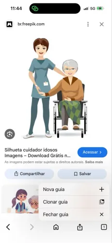 Trabalho como cuidadora de idosos 