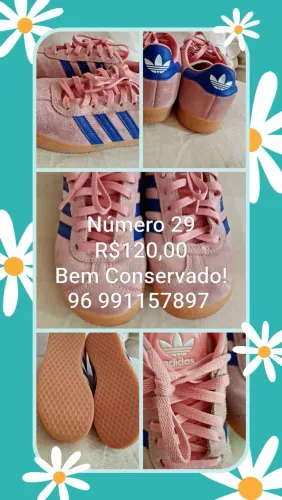 Tênis Infantil Feminino Adidas Original