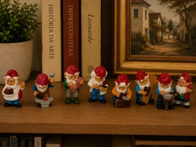 Coleção completa Kinder Surprise vintage - Gnomos artesãos originais Ferrero