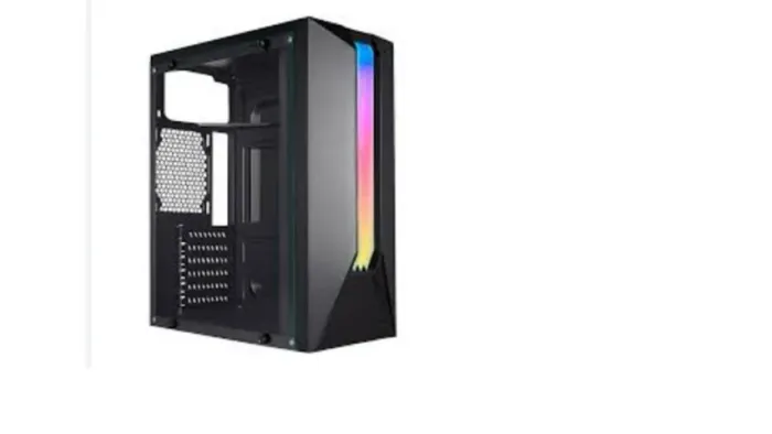 GABINETE GAMER K-MEX CG-04AH LATERAL VIDRO E FITA DE LED