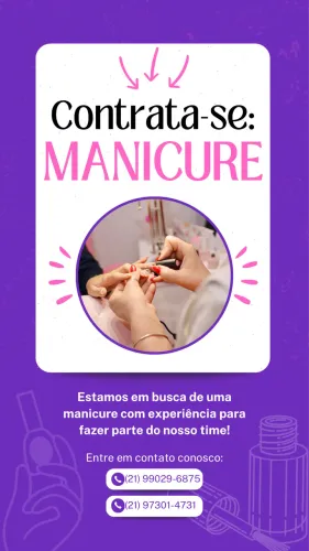 Vaga para manicure 