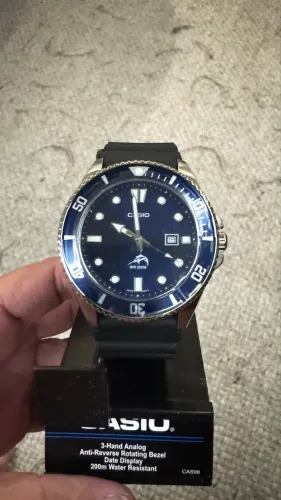 Relógio Casio Duro Marlin azul marinho novo
