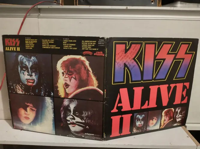 Kiss Alive II 2 LP 1983 série azul stereo Polygram Repress Gatefold vinil