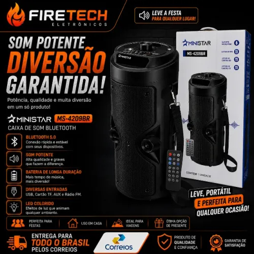 Caixa de Som Ministar MS-4209BR