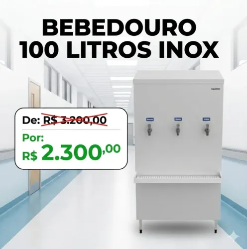Bebedouro 100 litros Inox
