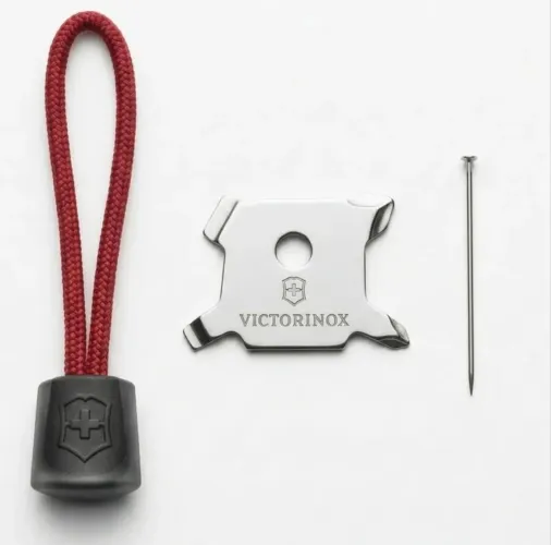 Kit Victorinox: Cordão Lanyard + Alfinete + Chave Quattro