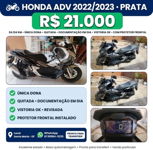 Honda ADV 2022 Prata