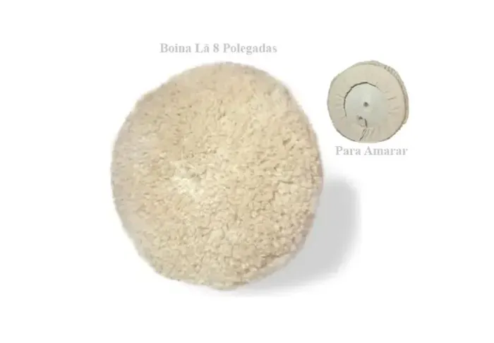 Boina Lã Para Polir, De Amarrar 8 Polegadas