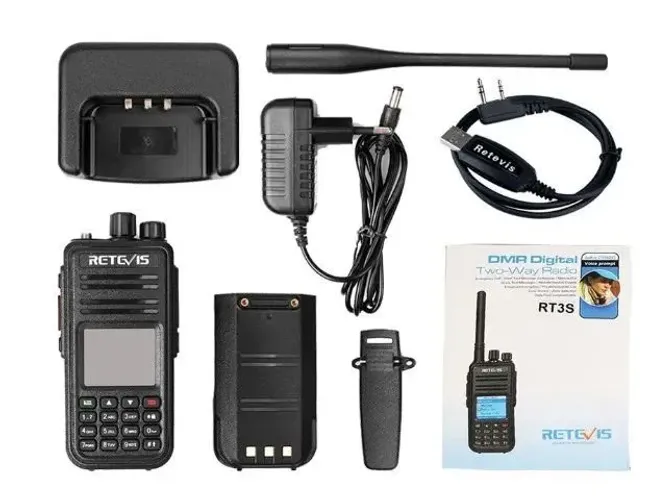Rádio Comunicador Retevis RT3S completo DMR digital e analógico NOVO GPS