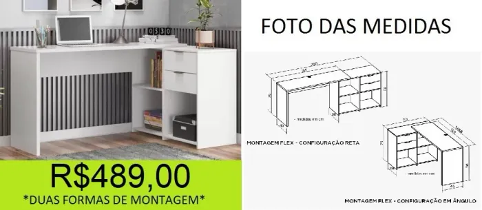 mesa de escritório - duas gavetas - compre hoje e receba em até 72 horas 