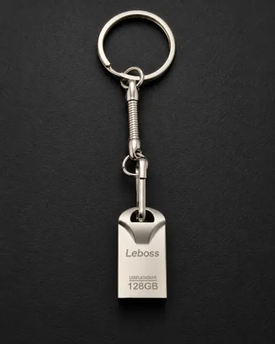 Pendrive 128GB Leboss Novo Chaveiro Metálico USB