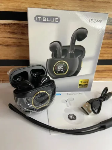  Fone de ouvido Bluetooth Wirelles - Le-2449 It Blue