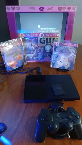 PS2 Slim impecável leitor funcionando, higienizado e revisado. (FRETE GRÁTIS)