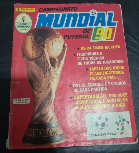 ÁLBUM TOTALMENTE COMPLETO DA COPA DO MUNDO DE 1.990 NA ITÁLIA