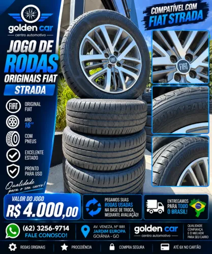 JOGO DE RODAS ORIGINAIS FIAT STRADA - ARO 16