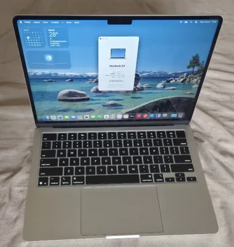 MacBook Air Tela 13.6" 2025 Apple M4, 16GB, SSD 256GB, Touch ID, Novíss, NF, Gar, Troco!