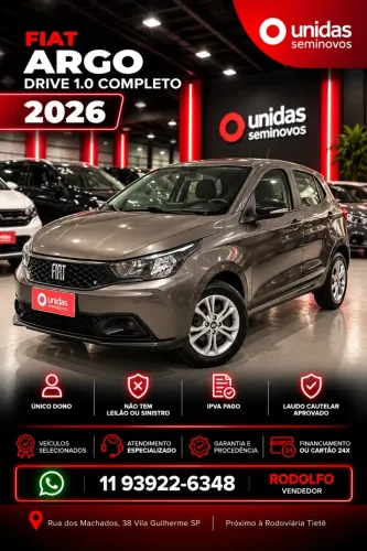 Fiat Argo Drive 1.0 6V Flex 2026
