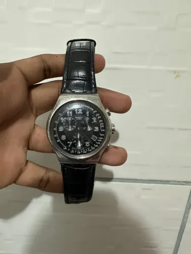 Swatch pulseira couro