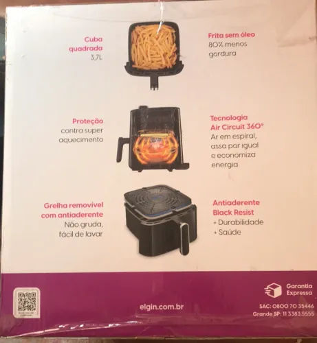 Vendo Air Fryer Elgin - 3,7L nova na caixa