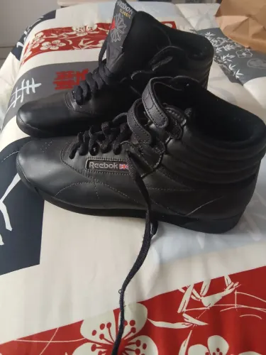 TÊNIS REEBOK FREESTYLE HI COURO ORIGINAL IMPECÁVEL N38