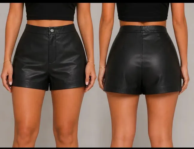 Short couro fake