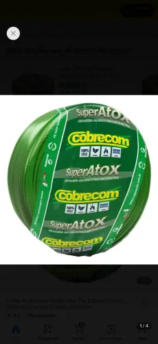 Cabo flexível COBRECOM 4 mm² SuperAtox