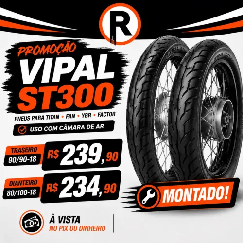 Pneu Moto CG Titan Fan Ybr Factor Vipal ST300
