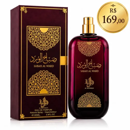Perfume Arabe Feminino Sabah Al Ward 100ml - Original Lacrado