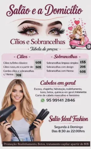 Cílios e sobrancelhas e cabelos 