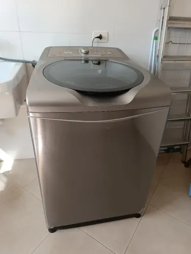 MÁQUINA DE LAVAR ROUPAS INOX 15KG BRASTEMP 