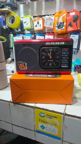 Rádio Bluethooth com Relógio